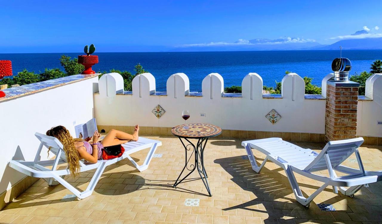Seafront House Gabbiano Azzurro Apartman Santa Flavia Kültér fotó