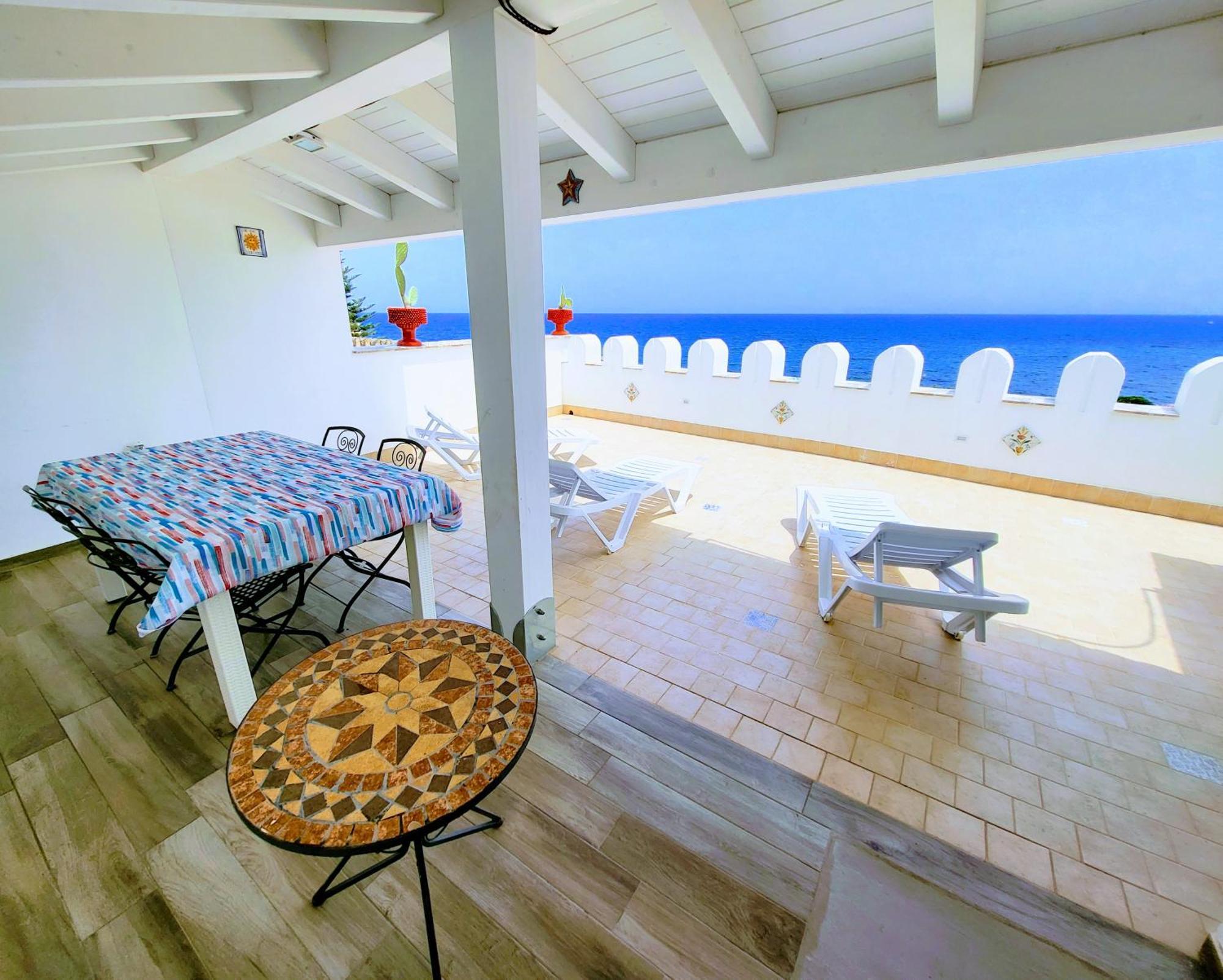 Seafront House Gabbiano Azzurro Apartman Santa Flavia Kültér fotó